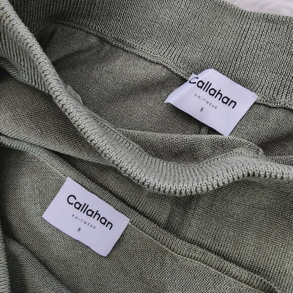 NEW Callahan Knitwear Revolve Two Piece Set Top and Bottom Knit Set Sage Green - Picture 7 of 16